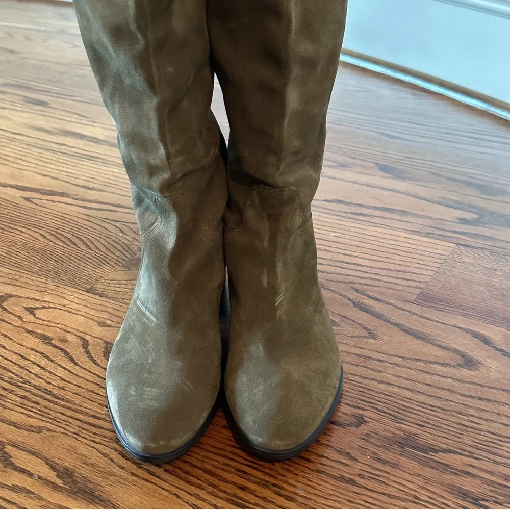 SANTONI Olive Green Knee-High Women's Boots🌸 - Picture 4 of 16